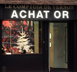 Or a vendre Vernon : Adresse du Comptoir de Rachat d'or de Vernon